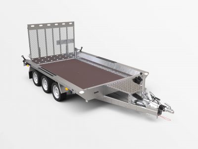 Baumaschinentransport-Anhänger 3500 kg,  Stahl 350x182x24cm