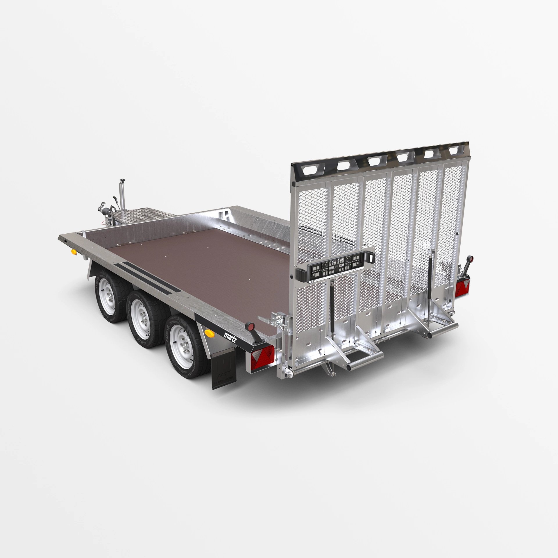 Baumaschinentransport-Anhänger 3500 kg, Stahl 350x182x24cm – Bild 2