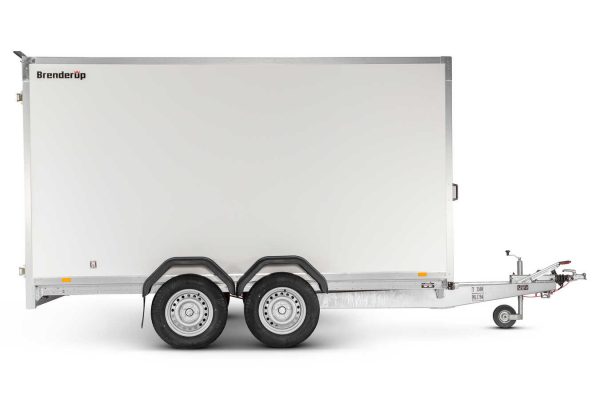 Kofferanhänger 2500 kg gebremst Tandem 7350TBR2500 mit Rampe 350x155x185cm – Bild 2