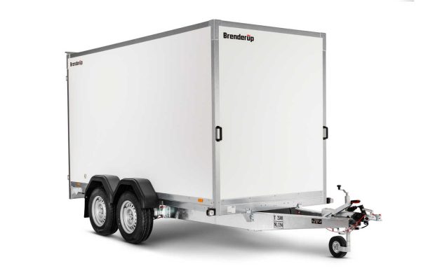 Kofferanhänger 2500 kg gebremst Tandem 7350TBR2500 mit Rampe 350x155x185cm