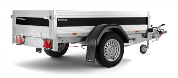 Kastenanhänger 1000 kg gebremst Alu 2205AB1000  204x128x40cm Vorderklappe – Bild 3