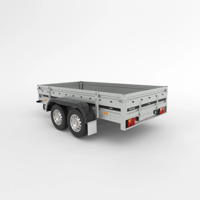 Kastenanhänger Stahl 2000 kg Tandem gebremst 302x153x40cm – Bild 2