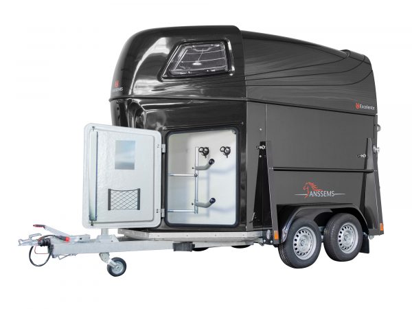 Pferdeanhänger 2000 kg PTH2000 Privaro Schwarz 331x166x236cm – Bild 3