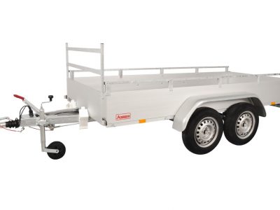 Kastenanhänger ALU 2000 kg Tandem gebremst GTT2000. 301x126x30cm mit Reling