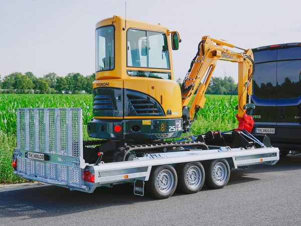 Baumaschinenanhänger 3500 kg ALU Tridem TERRAX-3 3500. 394x180x27cm – Bild 5