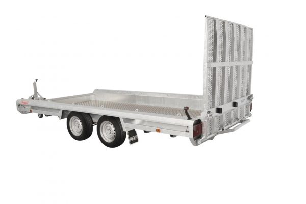 Baumaschinenanhänger 3000 kg ALU Tandem TERRAX-2 3000. 394x180x27cm (150cm Klappe) – Bild 3