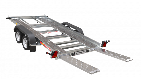Autotransportanhänger 2000 kg Stahl kippbar Tieflader 402x184cm – Bild 2