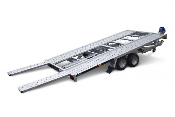 Autotransportanhänger 2700kg Stahl Hochlader kippbar 406x200cm – Bild 4