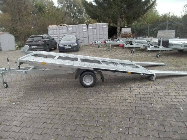 Autotransportanhänger Hochlader 1500 kg kippbar 361x190cm – Bild 2