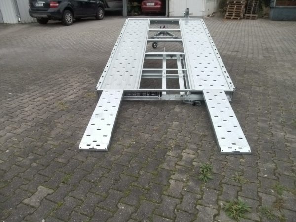 Autotransportanhänger Hochlader 1500 kg kippbar 361x190cm – Bild 4