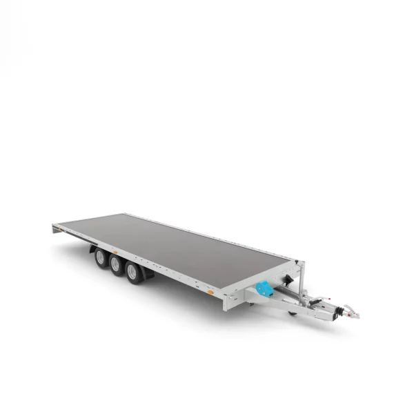 Autotransportanhänger Stahl 3500 kg Tridem Holzboden 590x211cm