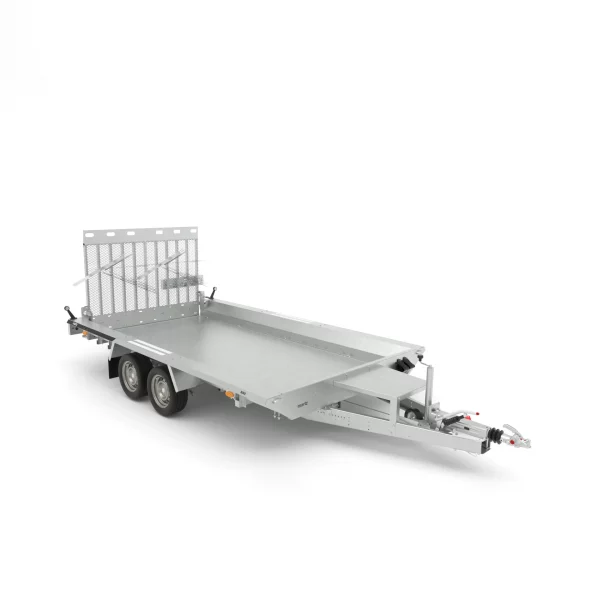Baumaschinenanhänger 3000kg Stahl Tandem 400x180x25cm