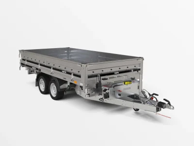3 Seiten Kipper ALU 3500kg Tandem Elektro+Handpumpe 360x170x40cm