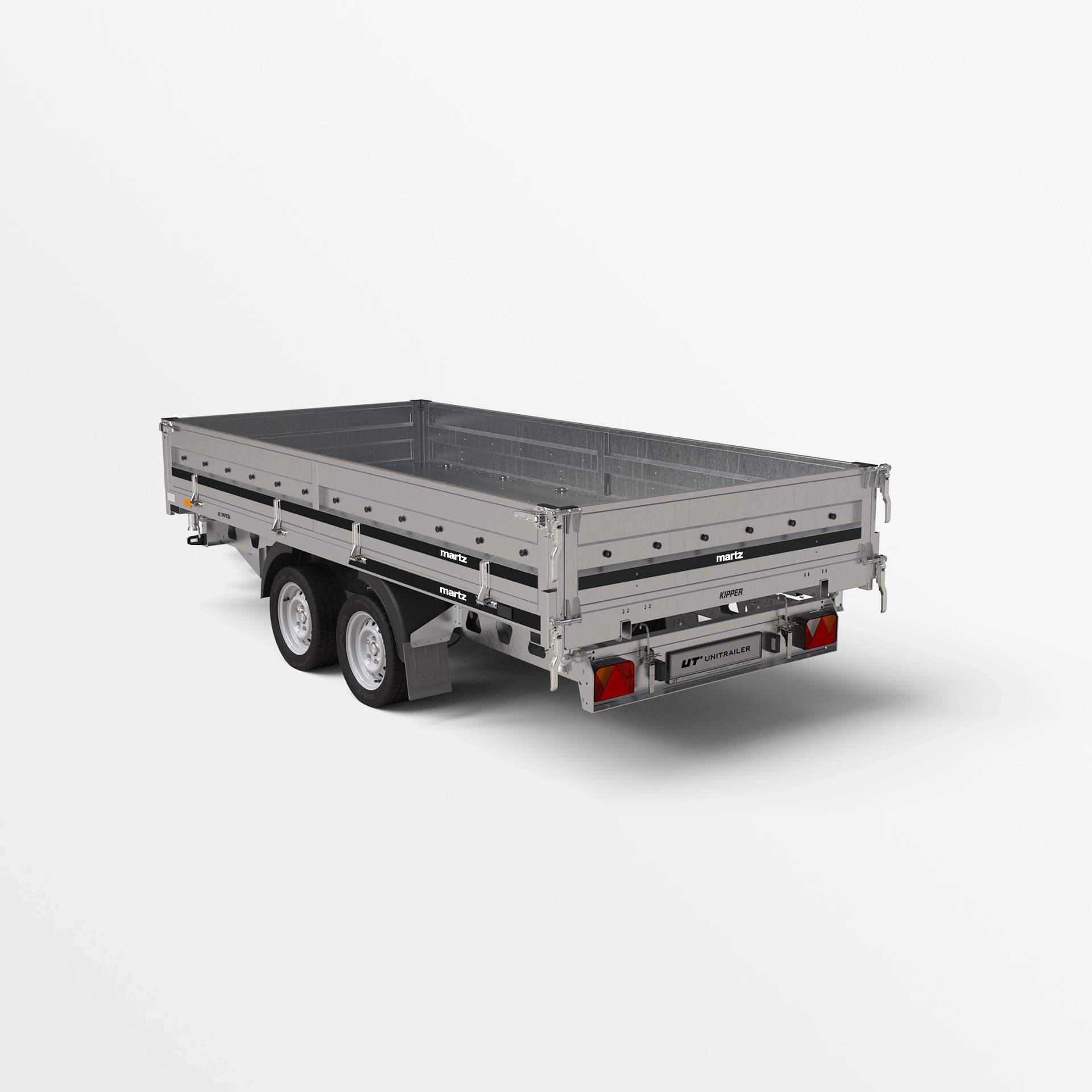 3 Seiten Kipper ALU 3500kg Tandem Elektro+Handpumpe 360x170x40cm – Bild 2