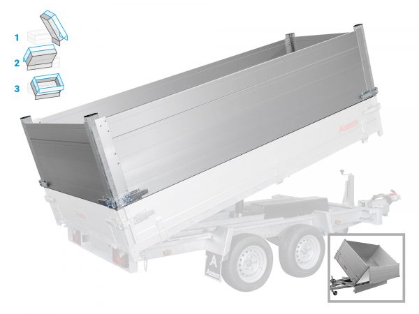 Aufsatzbordwände KSX mit Kippfunktion 305x178x70