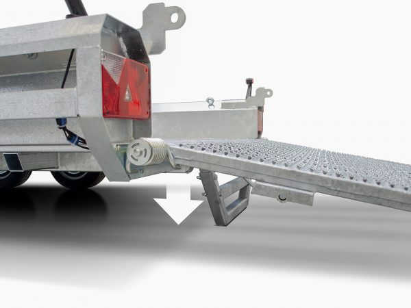 Baumaschinenanhänger 3500 kg ALU Tridem gebremst TERRAX-3 3500. 469x195 LK – Bild 2
