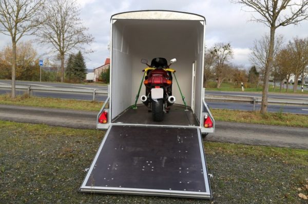 Motorradanhänger-Kofferanhänger 1300kg 339x151x185cm – Bild 3