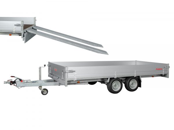 Hochlader Anhänger ALU 2500 kg ASX 2500. 405x178x30cm