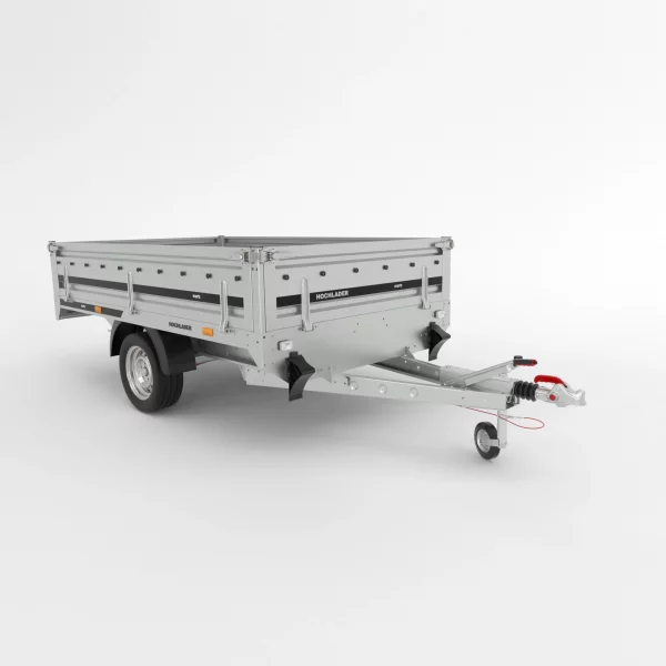 Kastenanhänger Hochlader Stahl 1500 kg gebremst 254x151x40cm – Bild 5