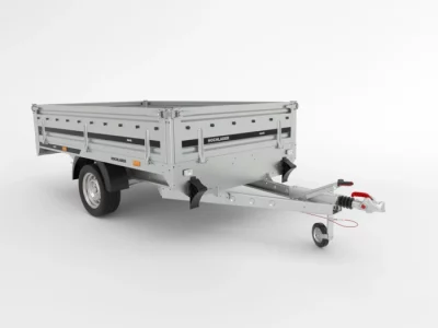 Kastenanhänger Hochlader Stahl 1500 kg gebremst 254x151x40cm