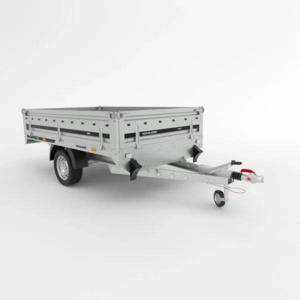 Kastenanhänger Hochlader Stahl 1500 kg gebremst 254x151x40cm