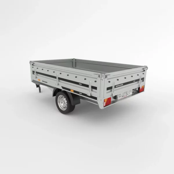 Kastenanhänger Hochlader Stahl 1500 kg gebremst 254x151x40cm – Bild 2