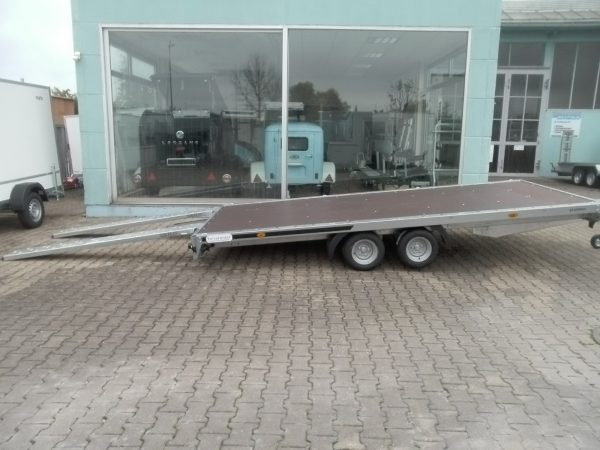 Autotransportanhänger Stahl 2700 kg Holzboden 450x211cm – Bild 4