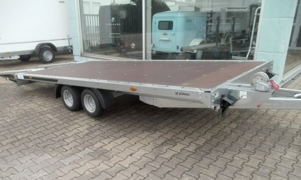 Autotransportanhänger Stahl 2700 kg Holzboden 450x211cm – Bild 5