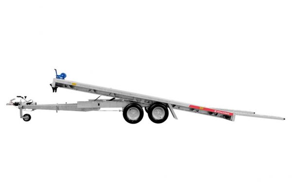 Autotransportanhänger 2700 kg Stahl kippbar Holzboden 452x200cm