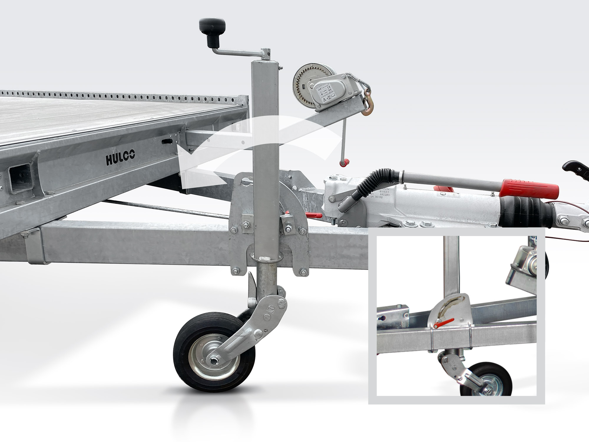Montagesatz Klappbares Stützrad (AMT/CARAX) – Bild 4