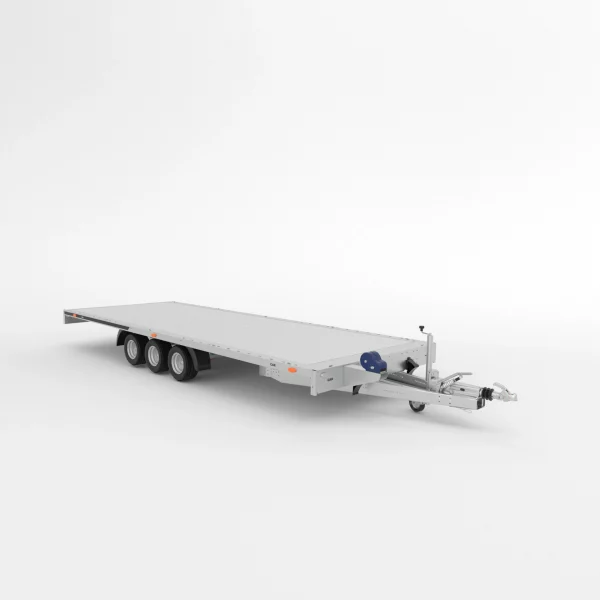 Autotransportanhänger Stahl 3500 kg Tridem 600x211cm Aluboden