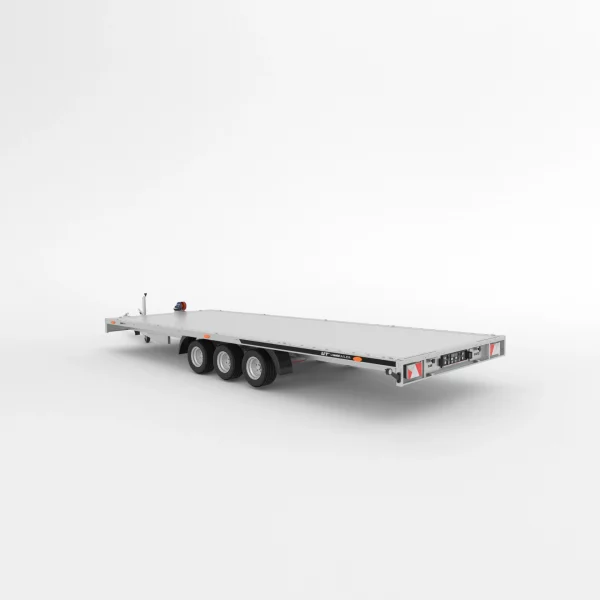 Autotransportanhänger Stahl 3500 kg Tridem 600x211cm Aluboden – Bild 2