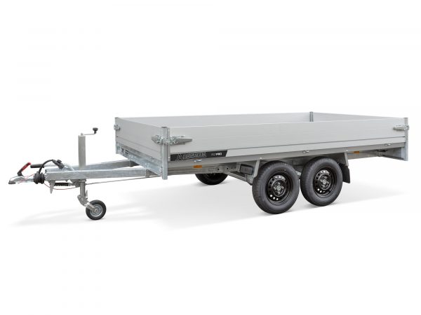 Pritschenanhänger ALU 2000 kg gebremst Tandem PLT-2 Pro 2000. 330x180x30cm