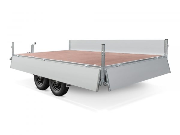 Pritschenanhänger ALU 2000 kg gebremst Tandem PLT-2 Pro 2000. 330x180x30cm – Bild 2