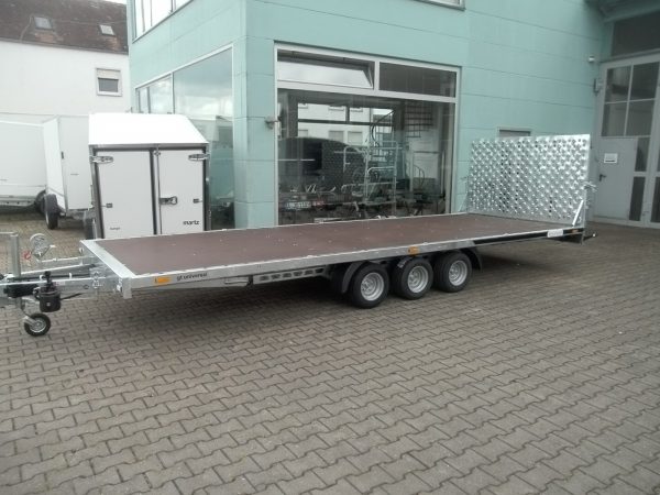 Autotransportanhänger 3500kg Tridem Stahl kippbar 590x210cm – Bild 4