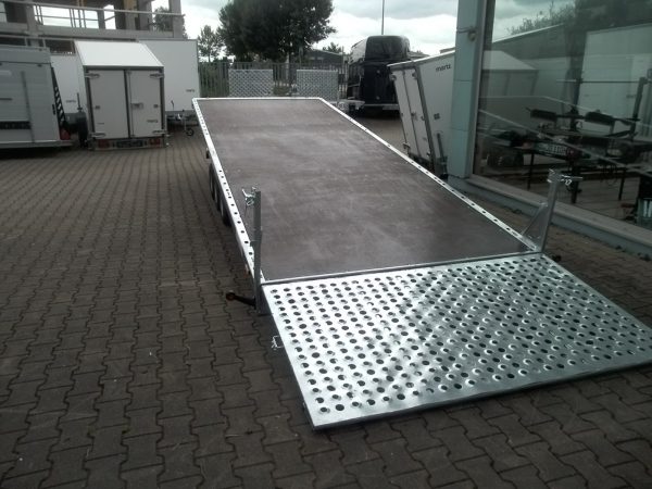 Autotransportanhänger 3500kg Tridem Stahl kippbar 590x210cm – Bild 6