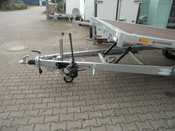 Autotransportanhänger 3500kg Tridem Stahl kippbar 590x210cm – Bild 8