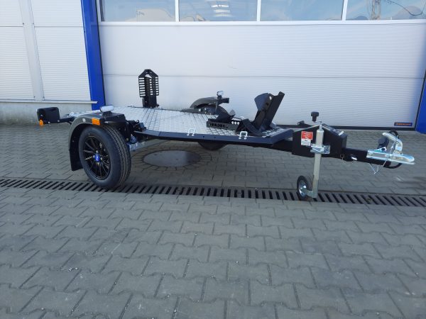Motorradanhänger 750kg absenkbar und zum Zusammenklappen ungebremst - 100 KM/H – Bild 2