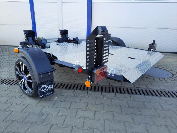 Motorradanhänger 750kg absenkbar und zum Zusammenklappen ungebremst - 100 KM/H – Bild 13