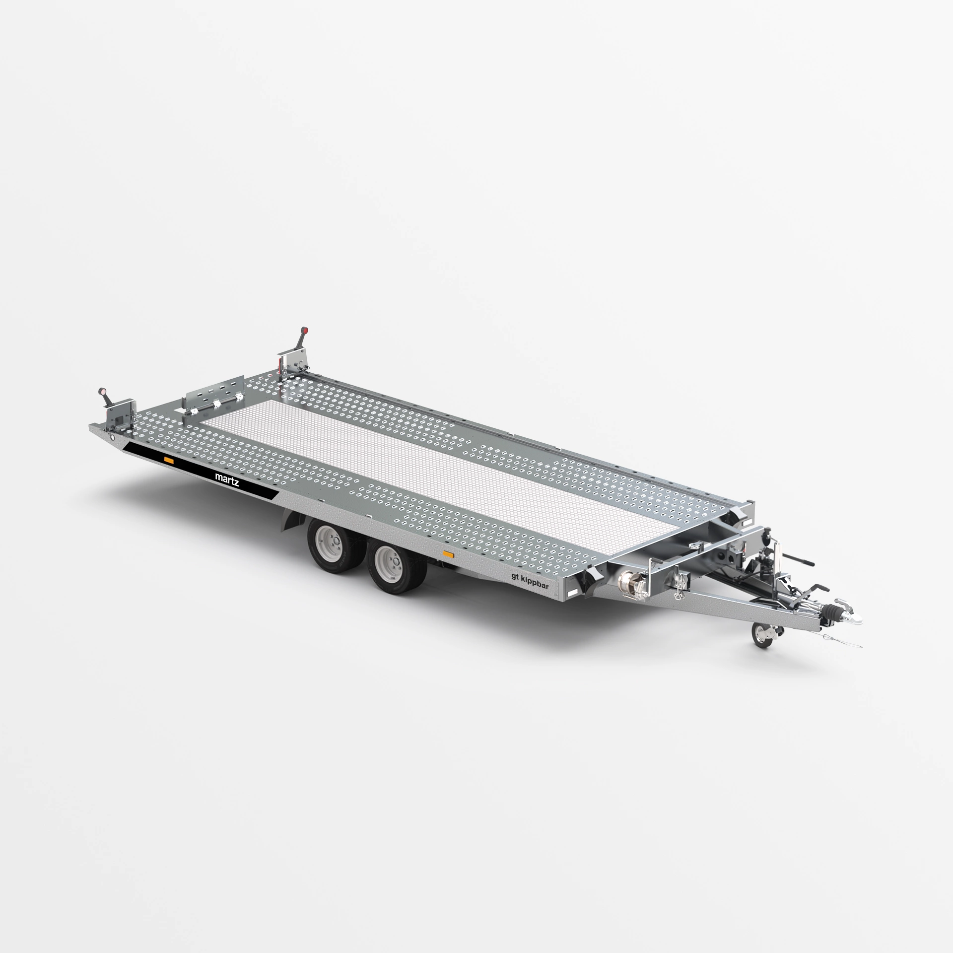 Autotransportanhänger 3000kg Tandem Stahl/ALU kippbar 480x210cm – Bild 3