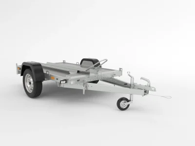 Motorradanhänger für 1 Motorrad mit Holzboden kippbar 750kg