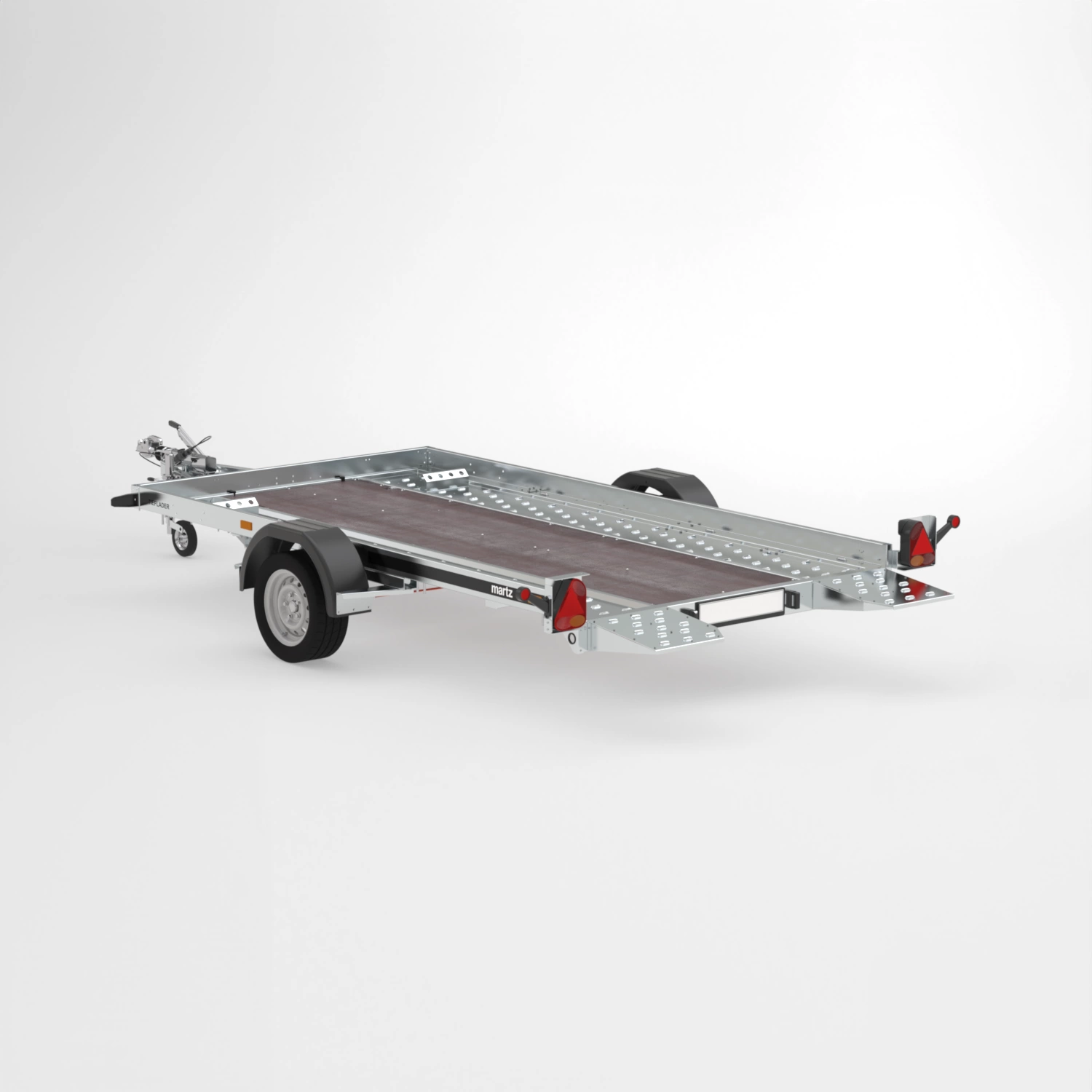 Autotransportanhänger 1800kg Stahl mit Holzboden KIPPBAR 353x184cm – Bild 2