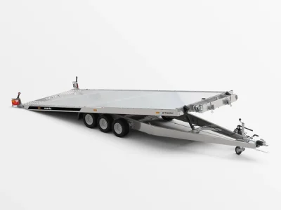 Autotransportanhänger 3500kg Tridem Stahl kippbar 580x209cm  MIT Alu-Innenboden