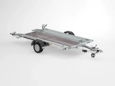 Autotransportanhänger 1800kg Stahl mit Holzboden KIPPBAR  353x184cm