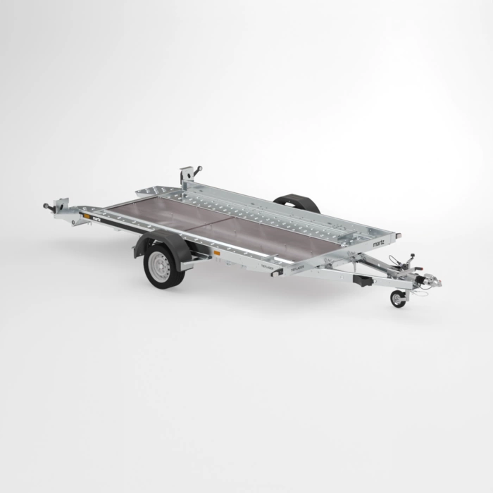Autotransportanhänger 1800kg Stahl mit Holzboden KIPPBAR 353x184cm